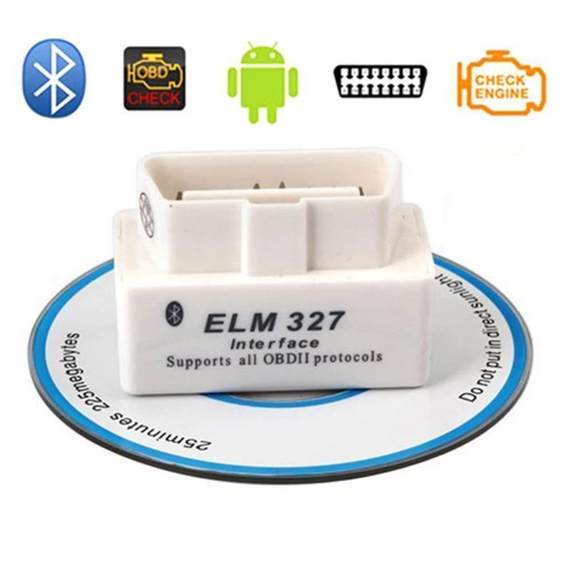 Srčkan ELM327 V2.1 OBD2 II Bluetooth Diagnostični Bel Avto Auto Vmesnik optični bralnik
