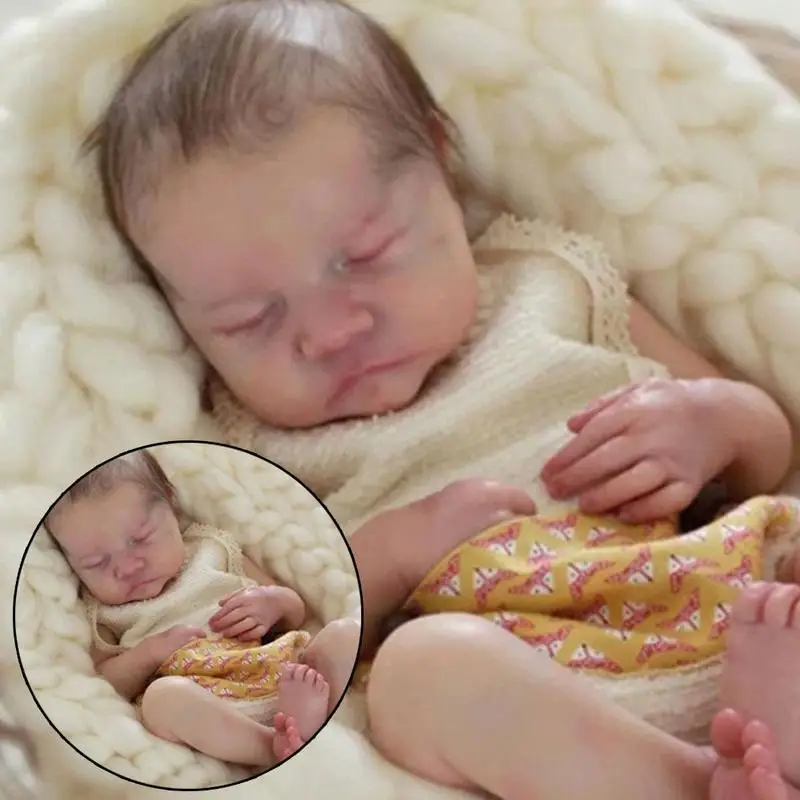 Srčkan Newborn Baby Doll Mehki Silikonski Vinil Realne Newborn Baby Doll Obleko Naključno B8U4