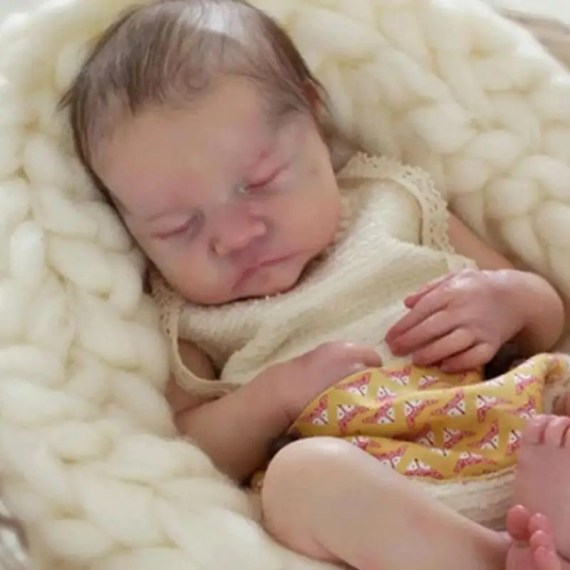 Srčkan Newborn Baby Doll Mehki Silikonski Vinil Realne Oblačila Naključno Newborn Baby Doll Q9G2