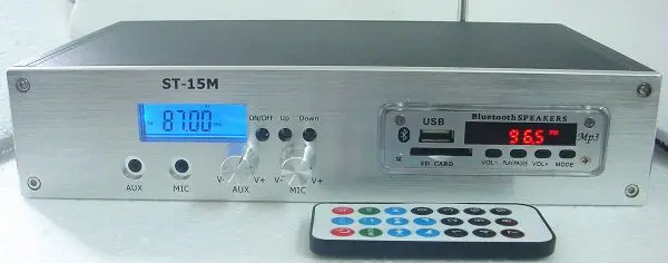 ST-15M 1.5 W / 15W FM Oddaja Radijski Oddajnik PLL 88-108MHz z Bluetooth Zvočnik za MP3 predvajalnik funkcijo kritje 2KM-4KM