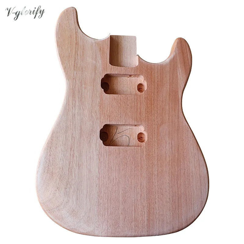 ST električna kitara telo trdno okoume lesa kitara telo z pickup luknjo nedokončane DIY kitara sod električna kitara accessoriesS