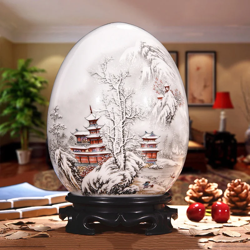 Starinsko Jingdezhen Keramične Vaze Srečen S Starinskim Živali Uspešno Jajce Sodobno Dekoracijo Doma Oprema Člen