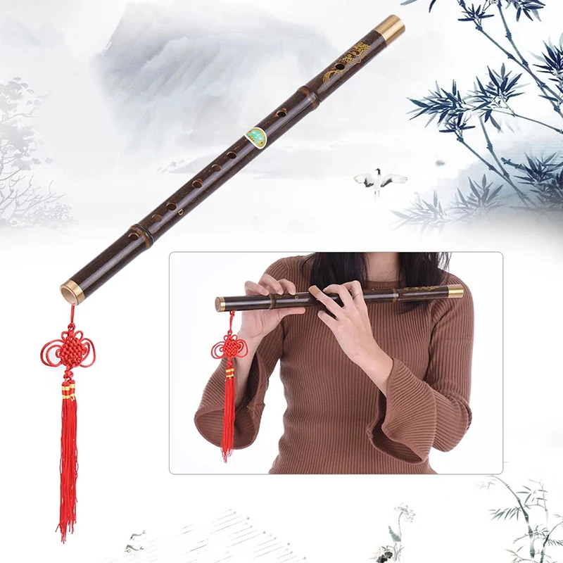 STARWAY Strokovno Black Bambusa Flavta Tradicionalne Ročno Kitajski Glasbeni Pihalni Instrument Tipko D Študija Raven