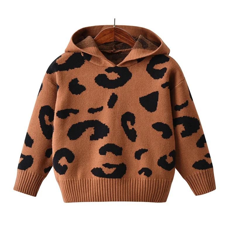 Starši-otrok, Obleke Družino Videz Leopard Puloverji Družino Ujemanje Oblačila Mati, Hči, Sin Baby Fantje Dekleta Topel Zimski Plašči