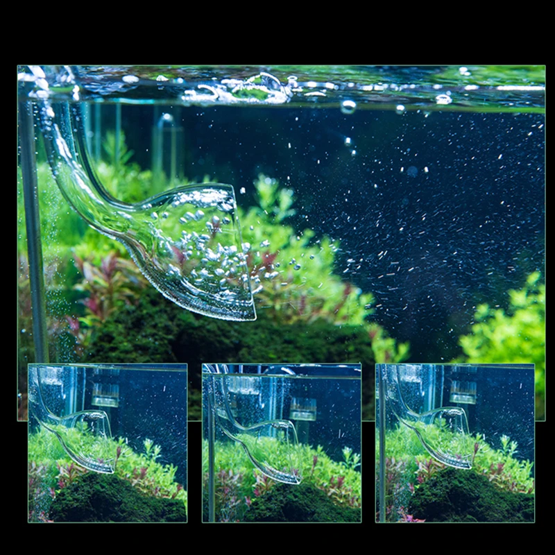Stekleni Akvarij Skimmer Lily Cevi Spin Površine Priliv Odliv 13/17 mm Vodne Rastline Rezervoar Filter Vedro Fish Tank Dodatki