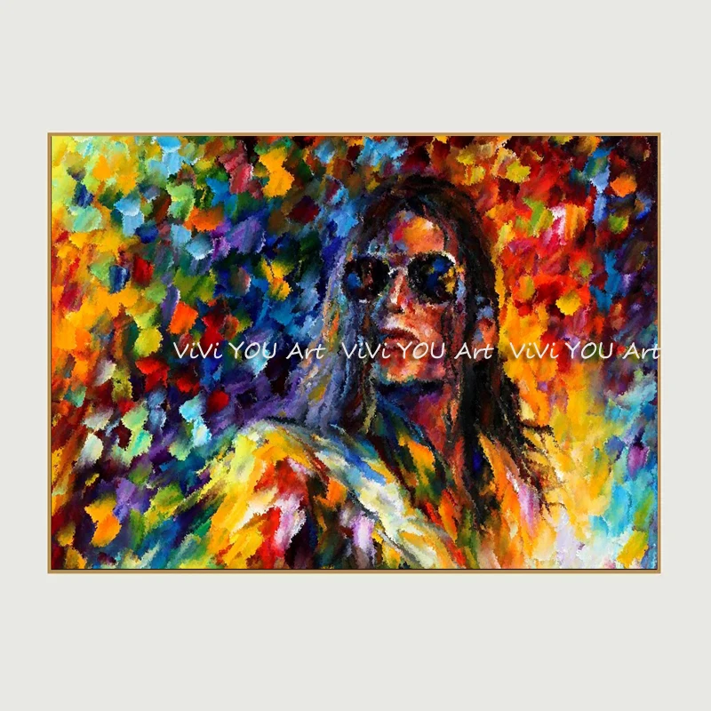 Stenske Slike Ročno pobarvane Platna Slike Znameniti Zvezda Michael Jackson slika Domov Dekoracijo Jackson olje slikarsko Platno umetnosti
