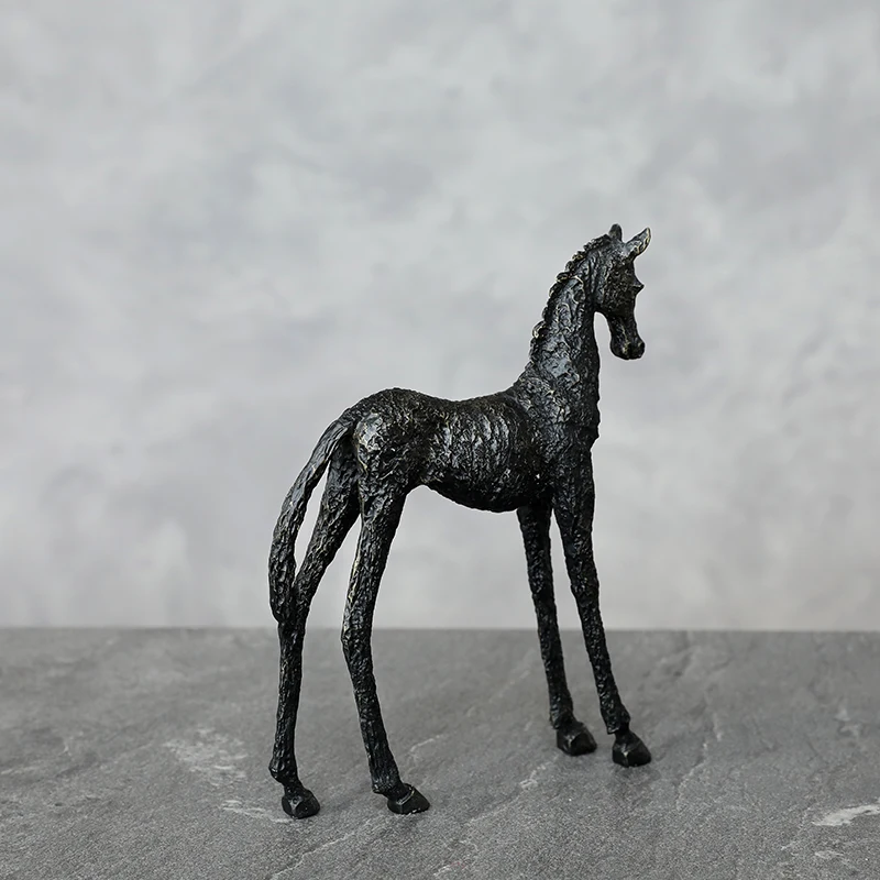 Stoji Konj Dekorativne Figurice Živali Namizje Darilo Kovinski Kip Okraski Doma Dekoracijo Casa Dnevna Soba Dodatki