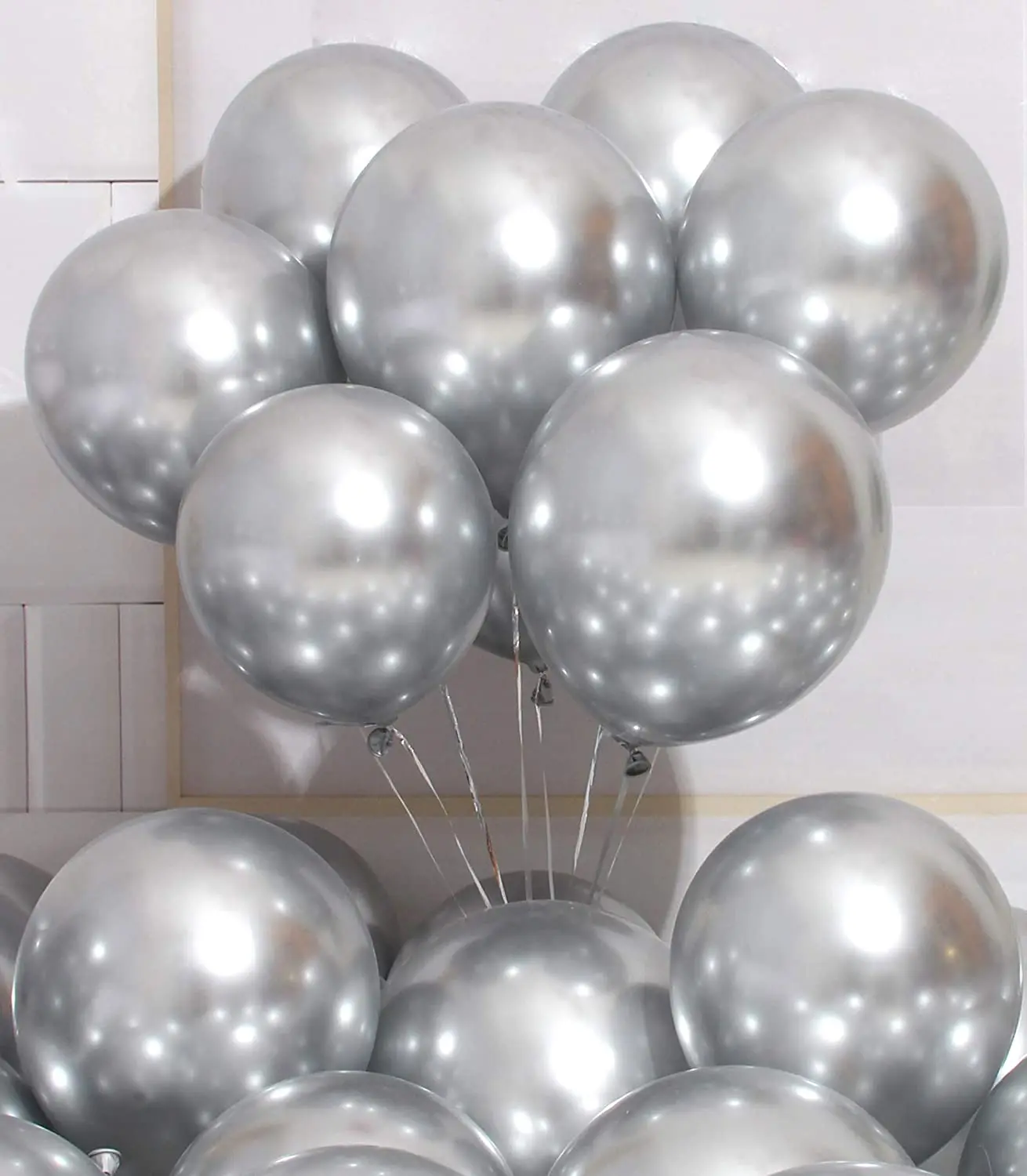 Stranka Baloni 30/50/100 Pcs12 palčni Kovinski Chrome Helij Sijoče Latex Zgostitev Balon Odlična Dekoracija za Poroko, Rojstni dan
