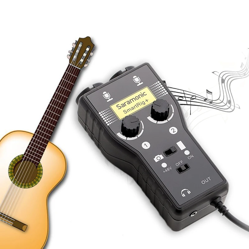 Strokovno Kitara Adapter za Snemanje Zvoka Mešalnik z Dvojno Kanal za Music Maker Compatable z iphone 7 ipad ipod Sumsung