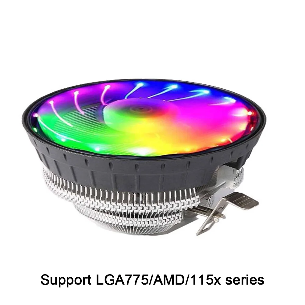 Strokovno RGB Svetlobne Led Stabilno Hladilni Ventilator Zraka Heatsink Namizni Računalnik CPU Hladilnik Pribor Radiator Dom Za Intel