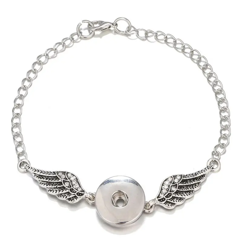 Sublimacija angel krila ogrlice obeski za ženske gumb ogrlico, obesek, nakit srce tranfer potrošni 15pcs/veliko