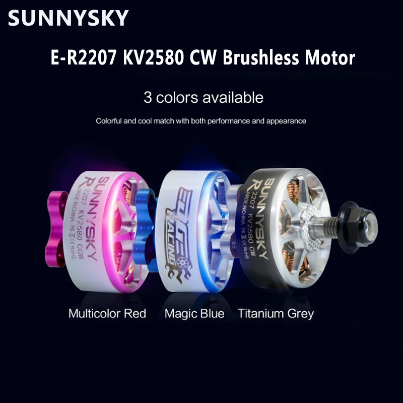 Sunnysky E-R2207 R2207 2207 Brushless Motor 2580KV 3-4S Za RC Brnenje FPV Dirke Multi Rotorja DIY Okvir Rezervnih Delov Accs