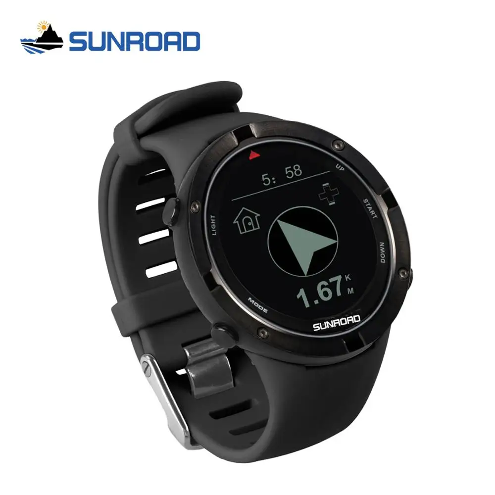 Sunroad smart GPS športni watch srčni utrip višinomer digitalno ročno uro vodo Neprepustna Usb Polnite na prostem Plavati, Teči