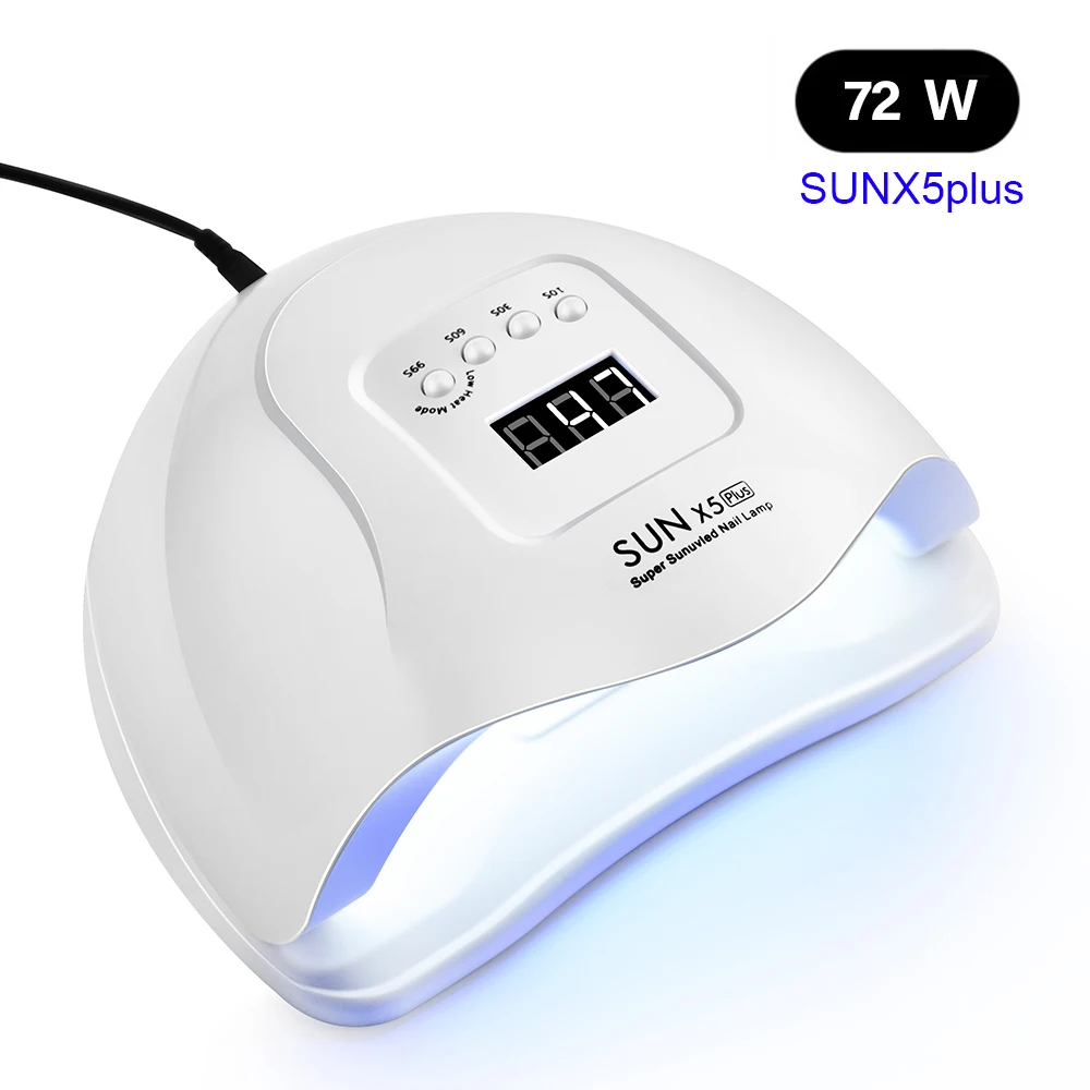 SUNX5 72/36/6W UV-LED Lučka za Nohte Manikirne Nohtov, Sušilnik Za Vse Geli za nohte sončne Svetlobe Ir Senzorjev 30/60/99s Timer, LCD Zaslon