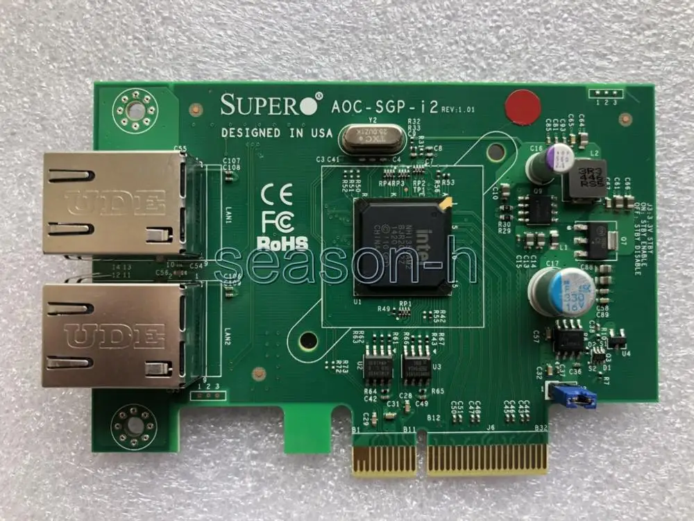 SUPER AOC-SGP-i2 intel I350-T2 čip kartico PCI-E dual port mrežno kartico, brez nosilca