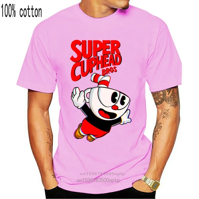 Super Cuphead Bros Smešno Video Igre T-Shirt Poletnih O-Vrat Vrhovi Tee Majica