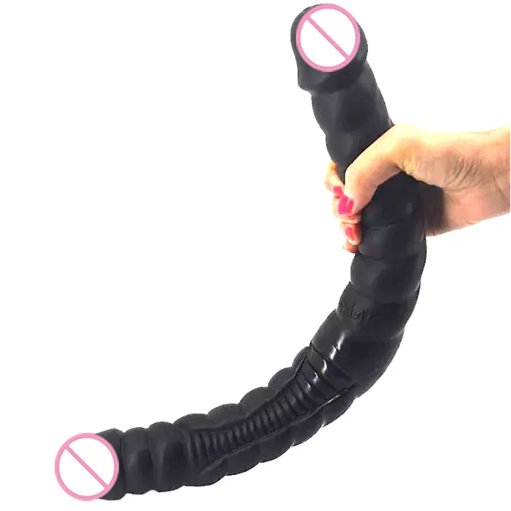 Super Dolgo 43 cm, Dvojni Dildo Realističen Penis za Lezbijke, Spogledovanje Masturbacija Spodbujanje Dong Vaginalne Rit Sex Igrače za Ženske