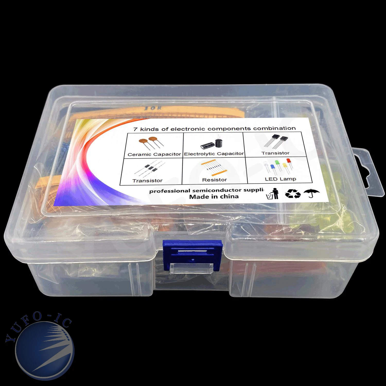 Super Elektronske Komponente: aluminij elektrolitski kondenzator kit+Diode Kit+LED 3 MM 5 MM KIT+Tranzistor kit+Kovinski film upor kit