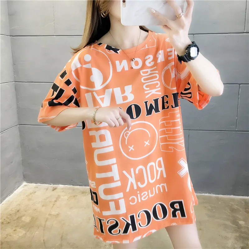 Super mehka 2020 nova ženska t majica kratek rokav poletje svoboden mid-dolžina ins plima študent oblačila Harajuku ženska majica s kratkimi rokavi