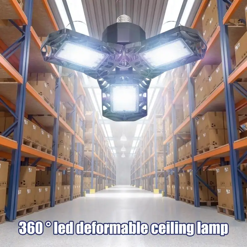 Super Svetla 40W/60 W E27, Zložljivi LED Garaža Svetlobe 6000LM AC85-265V NLP LED High Bay lahke industrije Razsvetljava za Skladišča