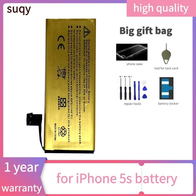 Suqy za Iphone 5s Baterija za Apple Iphone 5s Akumulator Baterije za Iphone 5s Celular Pametni telefon na Baterije, Akumulator Orodja