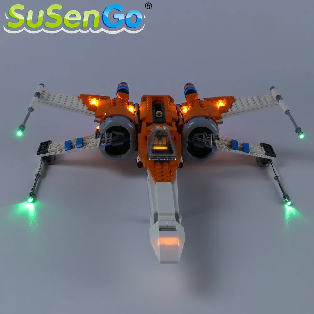 SuSenGo LED Luči komplet Za 75273 Star Vojne Poe Dameron X-wing Borec