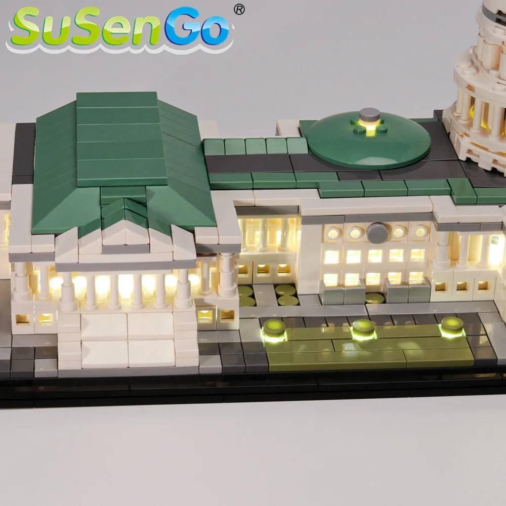 SuSenGo LED Svetloba Nastavite Za Arhitekturo zda Capitol Bloki Razsvetljave, Komplet Združljiv z 21030 NE Gradnike Modela