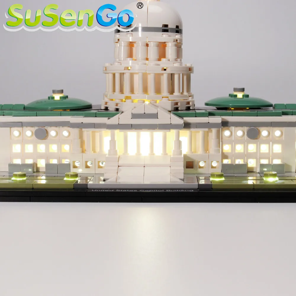 SuSenGo LED Svetloba Nastavite Za Arhitekturo zda Capitol Bloki Razsvetljave, Komplet Združljiv z 21030 NE Gradnike Modela