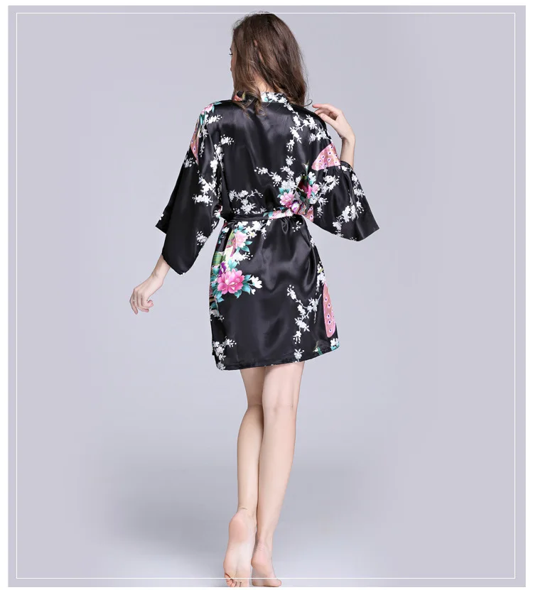 Svetlo Modra Kitajskih Žensk Svile Rajon Haljo Kimono Kopalne Obleke Moda Lady Nightgown Mujer Pijama Velikost S M L XL XXL XXXL Xsz026G