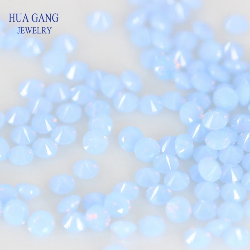 Svetlo Modra Nano Kamen Okrogle Oblike Sintetičnih Gems Za Nakit, Kar je za 0,8~3,0 mm Brezplačna Dostava
