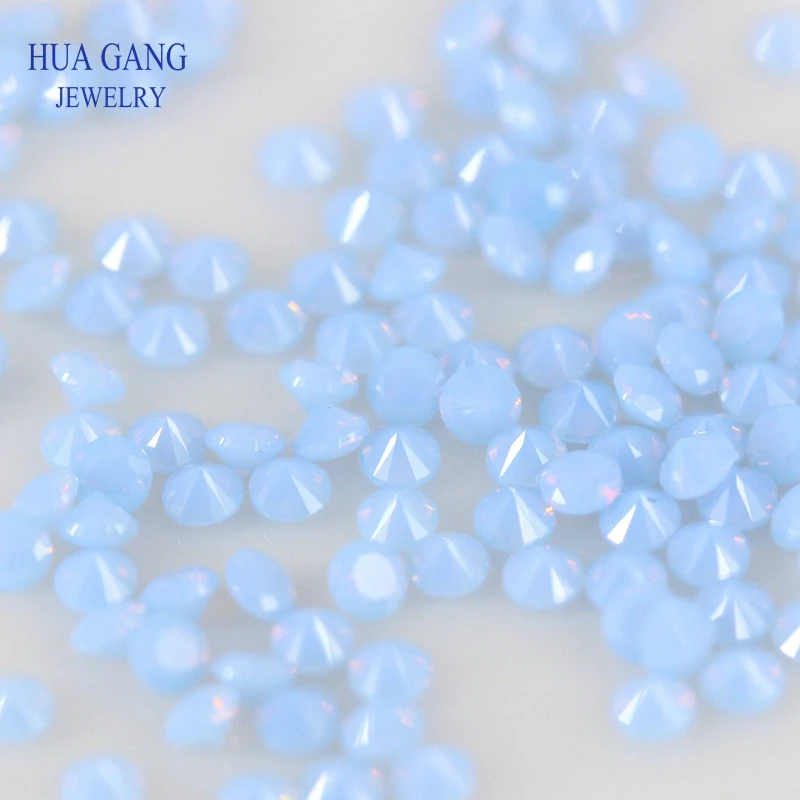 Svetlo Modra Nano Kamen Okrogle Oblike Sintetičnih Gems Za Nakit, Kar je za 0,8~3,0 mm Brezplačna Dostava