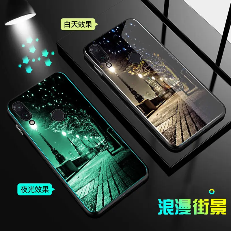 Svetlobna vitrina Za Xiaomi Redmi Opomba 7 Zadnji Pokrovček Case Za Xiaomi Redmi Opomba 7 8 Pro 7A 8A K20 Mi 9T Pro Romantične ulice