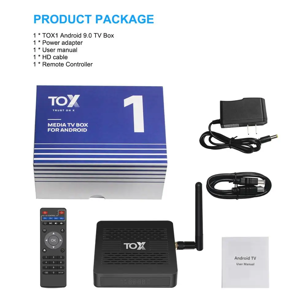 SZBOX 2020 Novo TOX1 Amlogic S905X3 Android 9.0 TV Box 4GB 32GB Set top box 2.4 G 5G WiFi Bluetooth 1000M 4K TVBOX VS X96 Max Plus