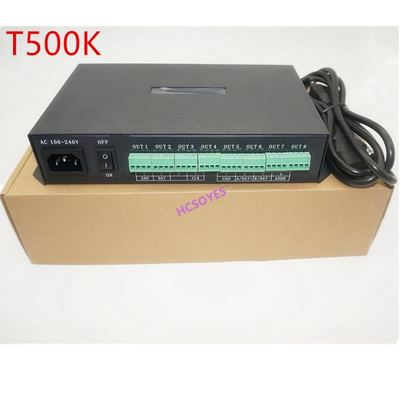 T-100K/T-300K SD Kartico online T-500 K barvno led pixel modul krmilnika T600K RGB RGBW 8ports ws2811 ws2801 ws2812b