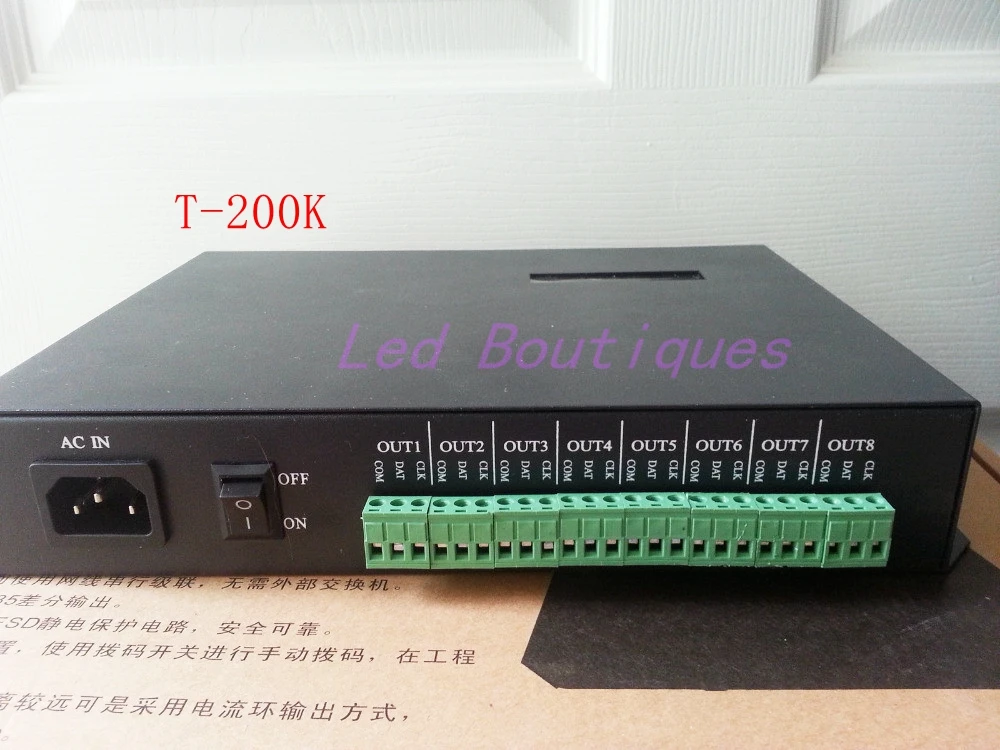T-100K/T-300K SD Kartico online T-500 K barvno led pixel modul krmilnika T600K RGB RGBW 8ports ws2811 ws2801 ws2812b