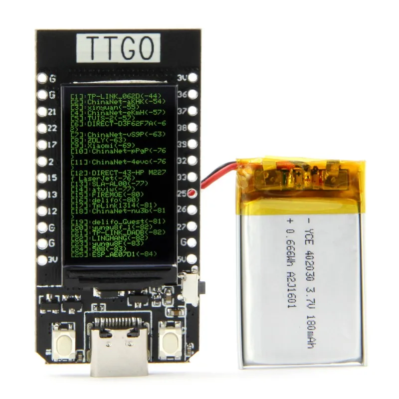 T-Prikaz ESP32 TTGO WiFi E Bluetooth Modul Razvoj Odbor Par Ar devinske 1.14 Polegada LCD