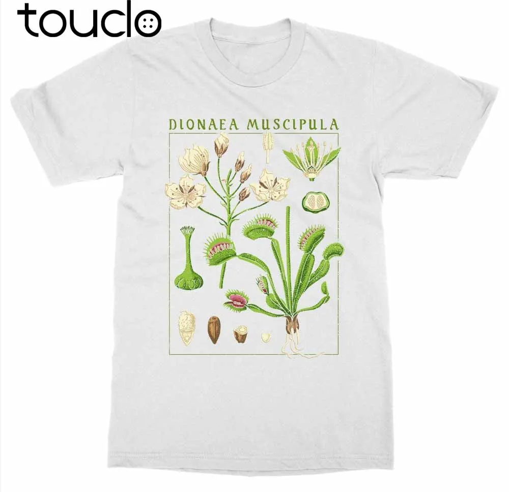 T-Shirt Poletje Slog Smešno Venera Letenje Past T-Shirt Botanični Vrt Obrat Tiskanja Botanika Bloom Sadje Cvet Tee