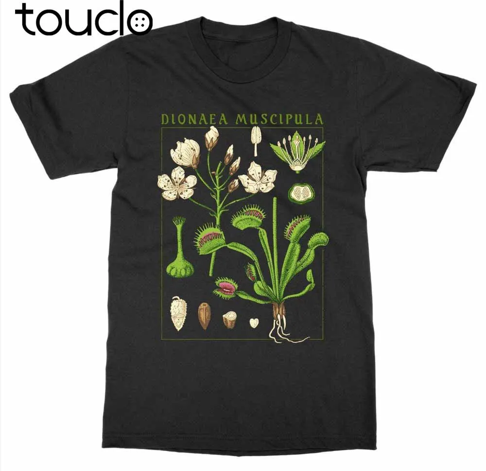 T-Shirt Poletje Slog Smešno Venera Letenje Past T-Shirt Botanični Vrt Obrat Tiskanja Botanika Bloom Sadje Cvet Tee