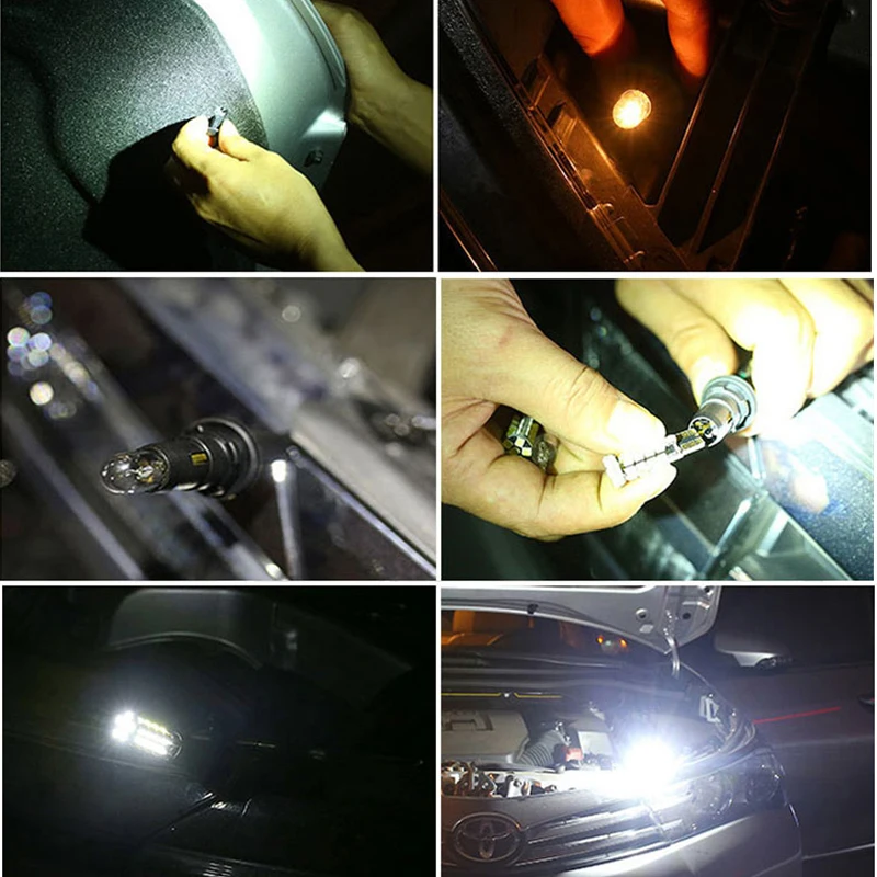 T10 W5W Led Avto Žarnice Lučka, ki Označuje Klin Žarnice Strani Zemljevid Notranje vzvratno rep Svetilke Za Toyota Corolla Camry Prado