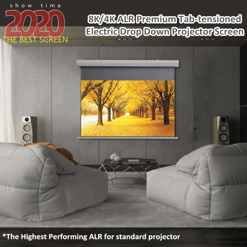T2HALR - 16:9 HDTV 4K/8K Premium Okoljske Svetlobe Zavrnitev MotorizedTab napeti Zasloni Idealni za Vsak Prostor okolje