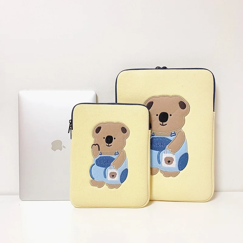 Tablični primeru Srčkan risanka ins luštna punca malo koala 11 inch iPad ravno linijskih vrečko 13-palčni prenosnik vrečko za shranjevanje