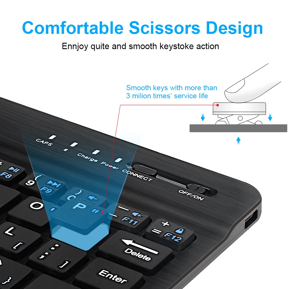 Tablični računalnik Prenosni Mini Brezžična Bluetooth Tipkovnico Za Samsung Huawei xiaomi iPad tablični računalnik z IOS Sistema Android Telefon Univerzalni
