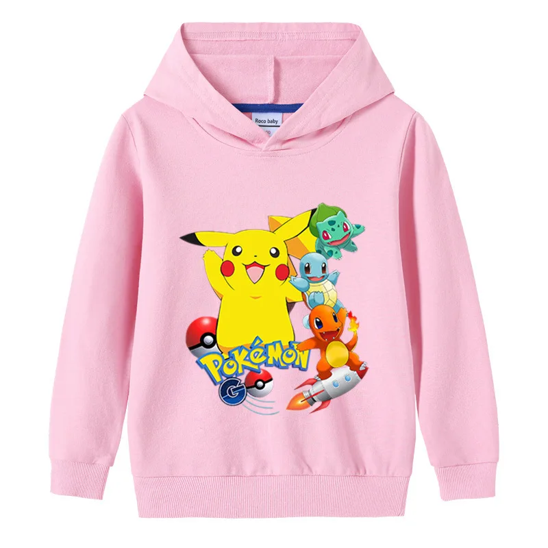Takara Tomy Pikachu Sweatshirts Fant Otroke Božič Vrhovi Pokemon igre za Dekleta, Otroci Sostume Oblačila Hoodies