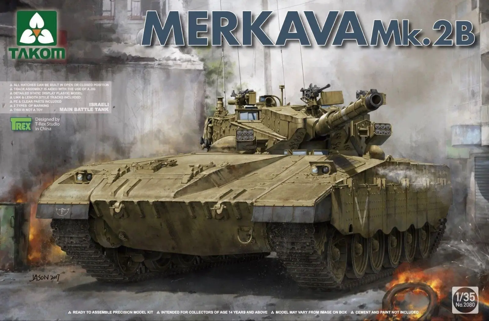 Takom 2080 1/35 Merkava Mk.2B Izraelski Glavni Bojni Tank Modeli 2019 Novih BREZPLAČNE LADJA