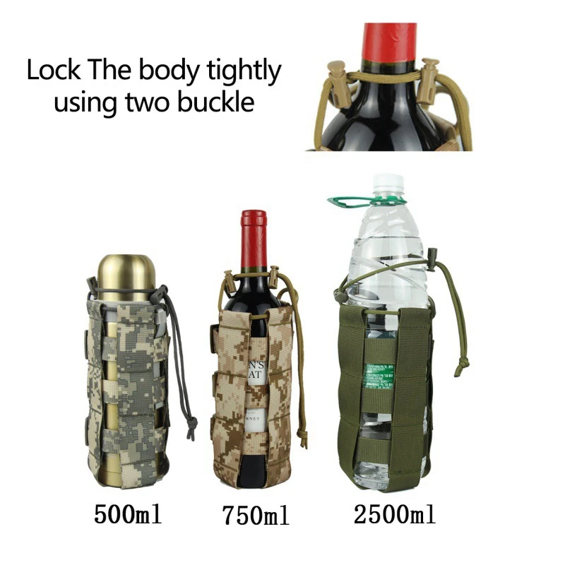 Taktično Steklenico Vode Vrečka Vojaške Molle Sistem Grelnik Vode Torba Za Prenosni Trajne Kampiranje, Pohodništvo Potovanja Preživetje Kompleti Prevoznik