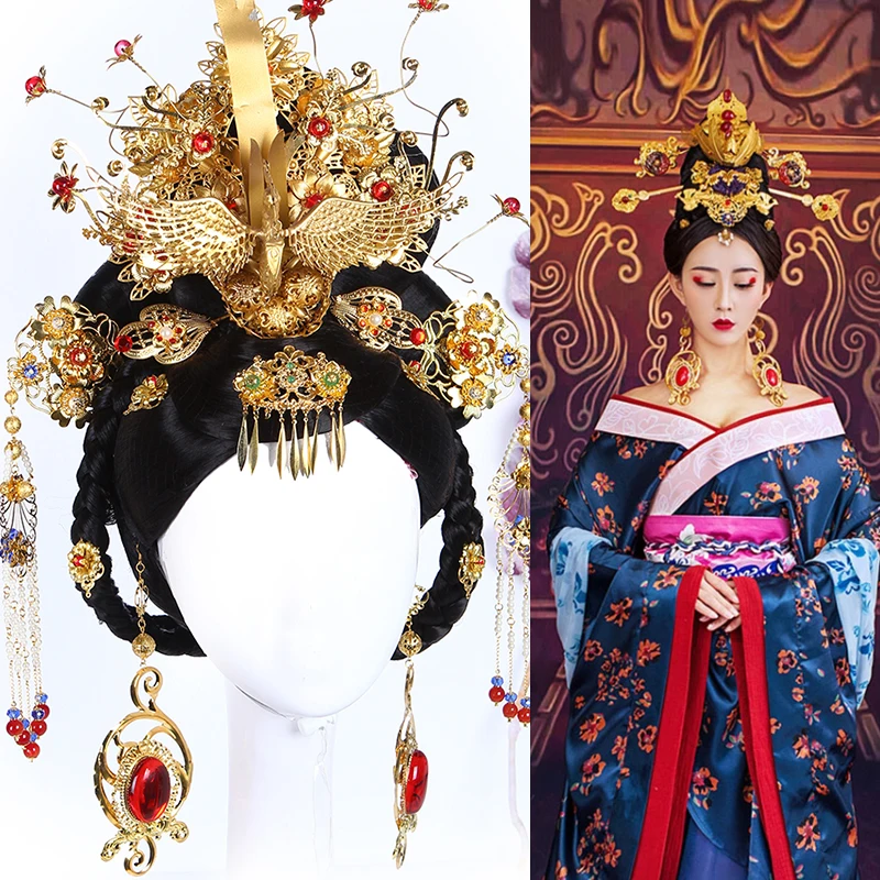 Tang Dinastije Princesa Cesarica Las lasuljo in Pribor za Lase za TV Plat Gong Xin Ji