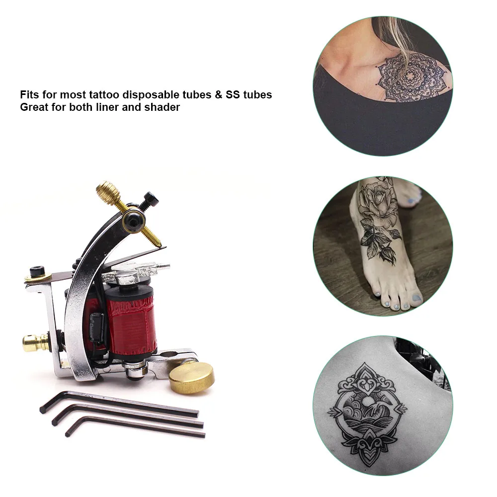 Tatoo Pralni 10 Ovojev Tuljave Strokovno Tatoo Pištolo Stroj Za Linijske & Shader tetovaže Instrument Tetoviranje Naprave