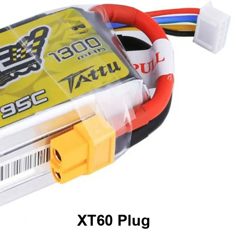 TATTU R Skladu Lipo Baterije 22.2 V 1300mAh 6S Lipo 95C Baterije RC XT60 Plug Baterije za FLIP FPV OKVIR Brnenje FPV za Emax