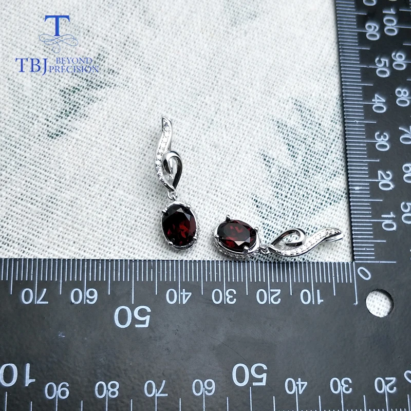 TBJ,2019new slog, naravni granat uhan gemstone 925 sterling srebro fine nakit preprost načrt za žensko najboljši Valentinovo darilo