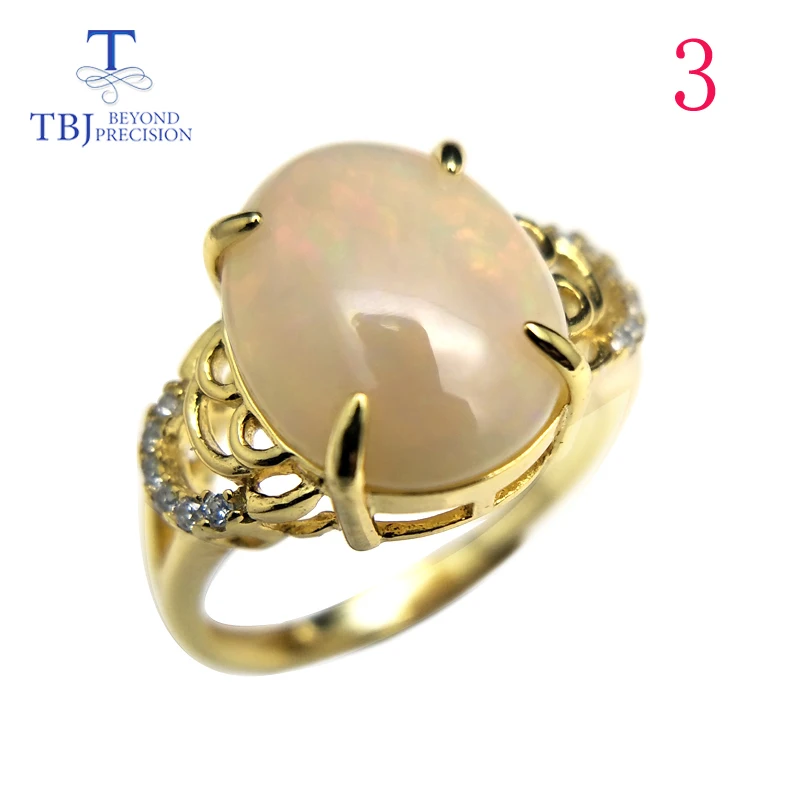 TBJ,Raznolikost kakovosti etiopski opal ovalne 10*12 mm 3ct up natual pisane gemstone obroč 925 sterling silver za ženske z box